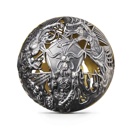 Монета "Рай и Ад", 2021 г., Серебро, 62,2 гр., проба 999, САМОА