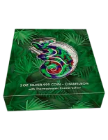 Монета "Хамелеон 3D",  2023 г., Серебро, 93 гр., проба 999, БАРБАДОС