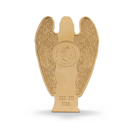 Монета "Ангел Милосердия",  2023 г., Серебро, 93,3 гр., проба 999, ОСТРОВА КУКА
