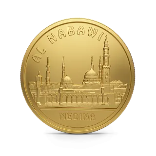 Монета "Мечеть Масджид ан-Набави. Знаменитые мечети мира", 2010 г., Золото, 3,11 гр., проба 999, КАЗАХСТАН