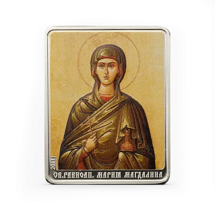Монета "Святая Мария Магдалина",  2011 г., Серебро, 25 гр., проба 999, ОСТРОВА КУКА