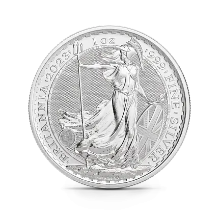 Монета "Британия (Чарльз III)", 2023 г., Серебро, 31,1 гр., проба 999, СОЕДИНЕННОЕ КОРОЛЕВСТВО