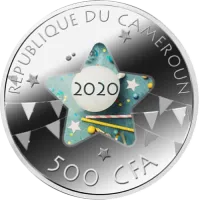Монета "С Днем Рождения",  2020 г., Серебро, 17,5 гр., проба 999, КАМЕРУН