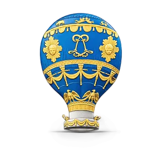 Монета "Воздушный шар", 2023 г., Серебро, 62,2 гр., проба 999, БУРУНДИ