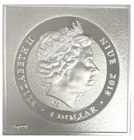 Монета "Рафаэль Санти да Урбино-Ангелы",  2018 г., Серебро, 17,5 гр., проба 999, НИУЭ