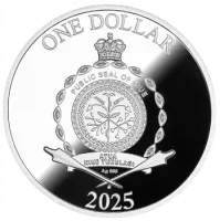 Монета "Дерево удачи", 2025 г., Серебро, 31,1 гр., проба 999, НИУЭ