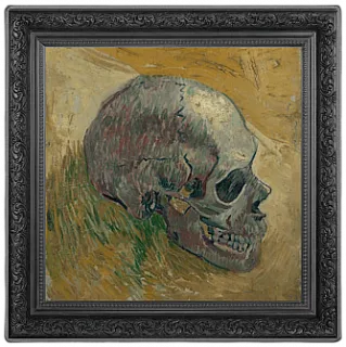 Монета "Череп. Винсент Ван Гог",  2025 г., Серебро, 31,1 гр., проба 999, КАМЕРУН