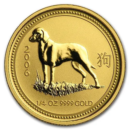 Монета "Год Собаки", 2006 г., Золото, 7,78 гр., проба 999.9, АВСТРАЛИЯ