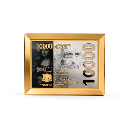 Монета "Мона Лиза. Леонардо да Винчи", 2022 г., Серебро, 62,2 гр., проба 999, ЧАД