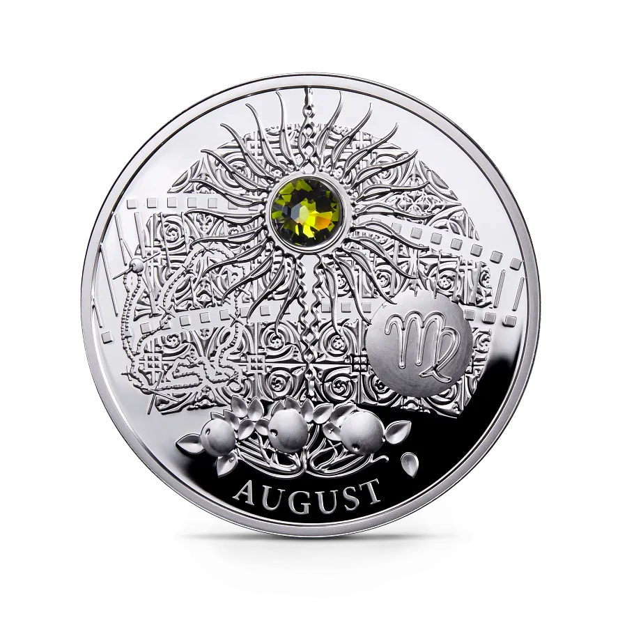 Монета "Август", 2013 г., Серебро, 10 гр., проба 925, НИУЭ