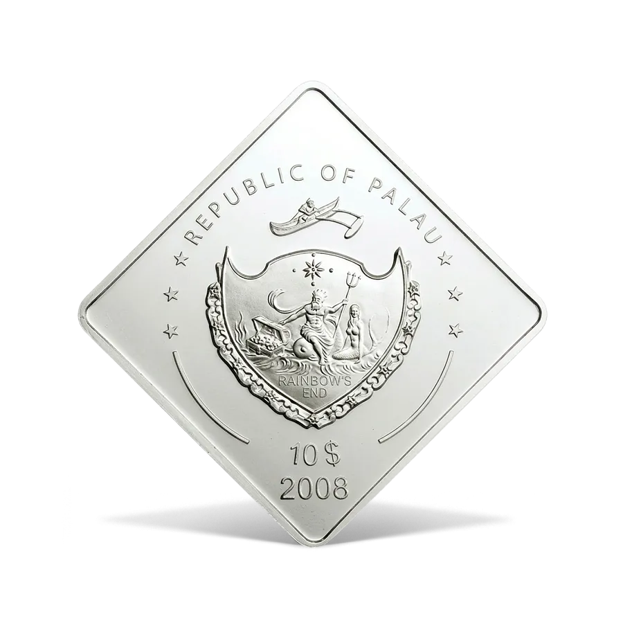 Монета "Ямато",2008 г., Серебро, 62,2 гр., проба 999, ПАЛАУ