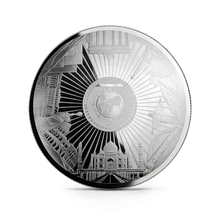 Монета "Достопримечательности мира",  2024 г., Серебро, 1 000 гр., проба 999, БАРБАДОС
