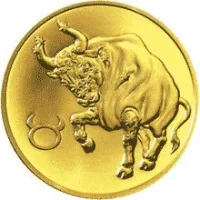 Монета "Телец", СПМД, 2004 г., Золото, 7,78 гр., проба 999, РОССИЯ